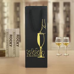 紙袋生產廠家,義烏玉鹿紙制品廠,黑卡紅酒禮品紙袋