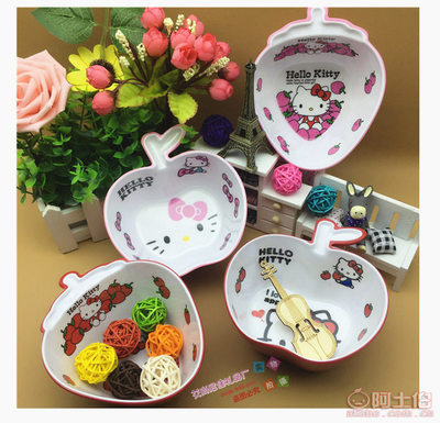 【廠家直銷hellokitty飯碗日式可愛仿瓷密胺餐具創意蘋果造型碗】深圳市寶安區石巖艾尚尼佳工藝禮品廠 - 產品庫