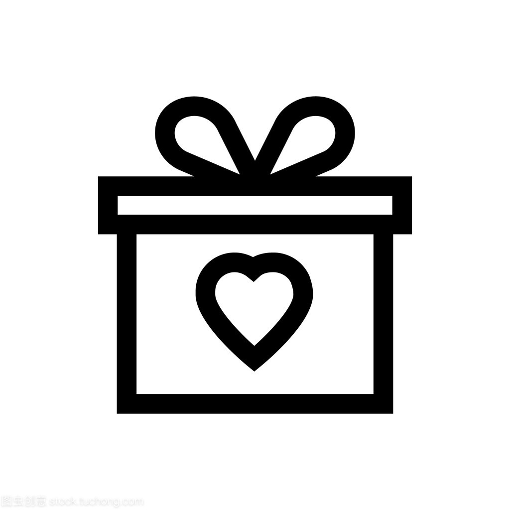 禮物,禮物,心,情人節那天,愛情線圖標