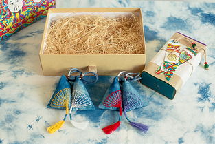 月光寶盒 中秋禮 手工草木染土布刺繡高檔復(fù)古創(chuàng)意禮品